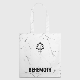 Шоппер 3D с принтом Behemoth glitch на светлом фоне по центру в городе Новоалтайск, 100% полиэстер | Плотность: 200 г/м2; Размер: 34×35 см; Высота лямок: 30 см | 