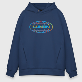 Мужское худи Oversize хлопок с принтом Корпорация Lumon в Ухте, френч-терри — 70% хлопок, 30% полиэстер. Мягкий теплый начес внутри —100% хлопок | боковые карманы, эластичные манжеты и нижняя кромка, капюшон на магнитной кнопке | Тематика изображения на принте: 