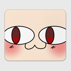 Прямоугольный коврик для мышки с принтом Neco Arc Face meme в городе Новоалтайск, натуральный каучук | размер 230 х 185 мм; запечатка лицевой стороны | 