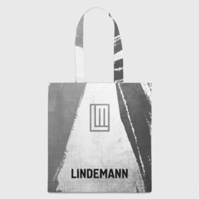 Шоппер 3D с принтом Lindemann   white gradient по центру в городе Новоалтайск, 100% полиэстер | Плотность: 200 г/м2; Размер: 34×35 см; Высота лямок: 30 см | 