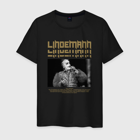 Мужская футболка хлопок с принтом Lindemann rock в городе Новоалтайск, 100% хлопок | прямой крой, круглый вырез горловины, длина до линии бедер, слегка спущенное плечо. | Тематика изображения на принте: 