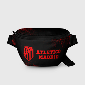 Поясная сумка 3D с принтом Atletico Madrid   red gradient по горизонтали в городе Новоалтайск, 100% полиэстер | плотная ткань, ремень с регулируемой длиной, внутри несколько карманов для мелочей, основное отделение и карман с обратной стороны сумки застегиваются на молнию | 