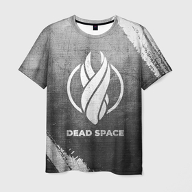 Мужская футболка 3D с принтом Dead Space   grey gradient в городе Новоалтайск, 100% полиэфир | прямой крой, круглый вырез горловины, длина до линии бедер | Тематика изображения на принте: 