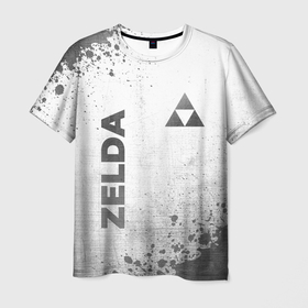Мужская футболка 3D с принтом Zelda   white gradient вертикально в городе Новоалтайск, 100% полиэфир | прямой крой, круглый вырез горловины, длина до линии бедер | 