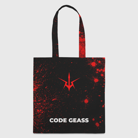Шоппер 3D с принтом Code Geass   red gradient по центру в Ухте, 100% полиэстер | Плотность: 200 г/м2; Размер: 34×35 см; Высота лямок: 30 см | 