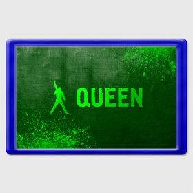 Магнит 45*70 с принтом Queen   green gradient по горизонтали в Петрозаводске, Пластик | Размер: 78*52 мм; Размер печати: 70*45 | Тематика изображения на принте: 