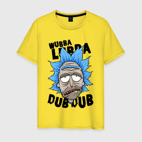 Мужская футболка хлопок с принтом Drunk Rick в Петрозаводске, 100% хлопок | прямой крой, круглый вырез горловины, длина до линии бедер, слегка спущенное плечо. | Тематика изображения на принте: 