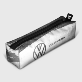 Пенал школьный 3D с принтом Volkswagen   white gradient по горизонтали в Ухте, 100% полиэстер | плотная ткань, застежка на молнии | 