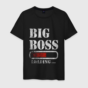 Мужская футболка хлопок с принтом Big boss в Ухте, 100% хлопок | прямой крой, круглый вырез горловины, длина до линии бедер, слегка спущенное плечо. | 