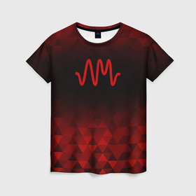 Женская футболка 3D с принтом Arctic Monkeys red poly , 100% полиэфир ( синтетическое хлопкоподобное полотно) | прямой крой, круглый вырез горловины, длина до линии бедер | 