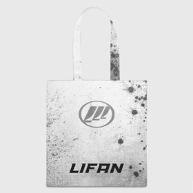 Шоппер 3D с принтом Lifan   white gradient по центру в Петрозаводске, 100% полиэстер | Плотность: 200 г/м2; Размер: 34×35 см; Высота лямок: 30 см | 