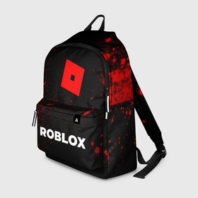 Рюкзак 3D с принтом Roblox   red gradient по центру в городе Новоалтайск, 100% полиэстер | лямки с регулируемой длиной, сверху петелька, чтобы рюкзак можно было повесить на вешалку. Основное отделение закрывается на молнию, как и внешний карман. Внутри два дополнительных кармана, один из которых закрывается на молнию. По бокам два дополнительных кармашка | Тематика изображения на принте: 