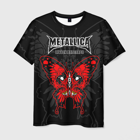 Мужская футболка 3D с принтом Metallica   life in Belgrade в городе Новоалтайск, 100% полиэфир | прямой крой, круглый вырез горловины, длина до линии бедер | Тематика изображения на принте: 