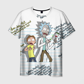 Мужская футболка 3D с принтом Rick and Morty   radiation в Петрозаводске, 100% полиэфир | прямой крой, круглый вырез горловины, длина до линии бедер | Тематика изображения на принте: 