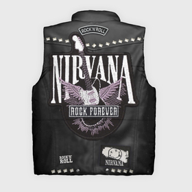 Мужской жилет утепленный 3D с принтом Косуха рокерская с нашивками Nirvana в городе Новоалтайск,  |  | 