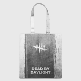 Шоппер 3D с принтом Dead by Daylight   grey gradient по центру в городе Новоалтайск, 100% полиэстер | Плотность: 200 г/м2; Размер: 34×35 см; Высота лямок: 30 см | 