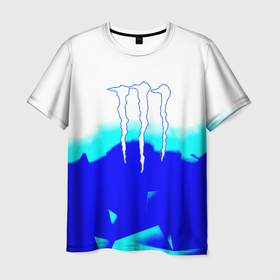 Мужская футболка 3D с принтом Monster energy abstraction в Курске, 100% полиэфир | прямой крой, круглый вырез горловины, длина до линии бедер | 