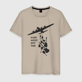 Мужская футболка хлопок Делай музыку, а не войну: в Ухте, 100% хлопок | прямой крой, круглый вырез горловины, длина до линии бедер, слегка спущенное плечо. |
