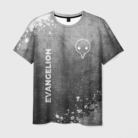 Мужская футболка 3D с принтом Evangelion   grey gradient вертикально в городе Новоалтайск, 100% полиэфир | прямой крой, круглый вырез горловины, длина до линии бедер | 