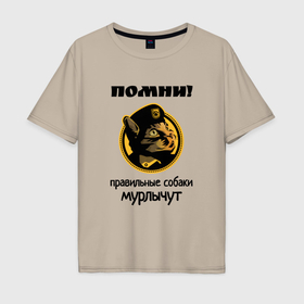 Мужская футболка хлопок Oversize с принтом Правильные собаки кошки в городе Новоалтайск, 100% хлопок | свободный крой, круглый ворот, “спинка” длиннее передней части | 