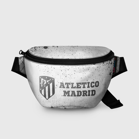 Поясная сумка 3D с принтом Atletico Madrid   white gradient по горизонтали в городе Новоалтайск, 100% полиэстер | плотная ткань, ремень с регулируемой длиной, внутри несколько карманов для мелочей, основное отделение и карман с обратной стороны сумки застегиваются на молнию | 