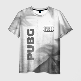 Мужская футболка 3D с принтом PUBG   white gradient вертикально в городе Новоалтайск, 100% полиэфир | прямой крой, круглый вырез горловины, длина до линии бедер | 