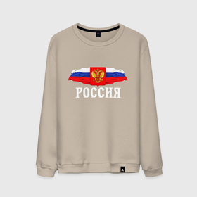 Мужской свитшот хлопок с принтом Флаг и герб российской федерации: россия в Курске, 100% хлопок |  | Тематика изображения на принте: 