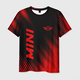 Мужская футболка 3D с принтом Mini   red gradient вертикально в городе Новоалтайск, 100% полиэфир | прямой крой, круглый вырез горловины, длина до линии бедер | 