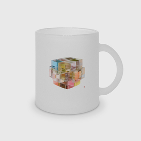 Кружка матовая стеклянная с принтом Cube в Ухте,  |  | Тематика изображения на принте: 