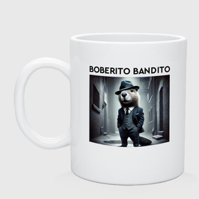 Кружка керамическая с принтом Boberito bandito   brainrot memes в Екатеринбурге, керамика | объем — 330 мл, диаметр — 80 мм. Принт наносится на бока кружки, можно сделать два разных изображения | Тематика изображения на принте: 
