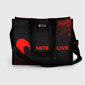 Сумка-шоппер 3D с принтом Date A Live   red gradient по горизонтали в Ухте, 100% полиэстер | застегивается на металлическую кнопку; внутренний карман застегивается на молнию. Стенки укреплены специальным мягким материалом, чтобы защитить содержимое от несильных ударов
 | 