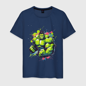 Мужская футболка хлопок с принтом Incredible Hulk , 100% хлопок | прямой крой, круглый вырез горловины, длина до линии бедер, слегка спущенное плечо. | Тематика изображения на принте: 