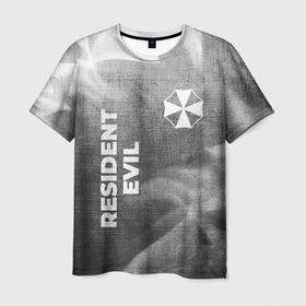 Мужская футболка 3D с принтом Resident Evil   grey gradient вертикально в городе Новоалтайск, 100% полиэфир | прямой крой, круглый вырез горловины, длина до линии бедер | 