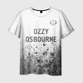 Мужская футболка 3D с принтом Ozzy Osbourne   white gradient посередине в Ухте, 100% полиэфир | прямой крой, круглый вырез горловины, длина до линии бедер | 