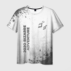 Мужская футболка 3D с принтом JoJo Bizarre Adventure   white gradient вертикально в городе Новоалтайск, 100% полиэфир | прямой крой, круглый вырез горловины, длина до линии бедер | 