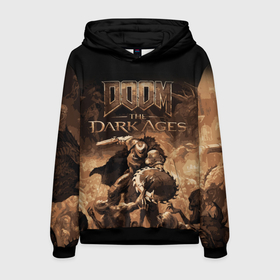 Мужская толстовка 3D с принтом Doom the dark ages в Ухте, 100% полиэстер | двухслойный капюшон со шнурком для регулировки, мягкие манжеты на рукавах и по низу толстовки, спереди карман-кенгуру с мягким внутренним слоем. | 