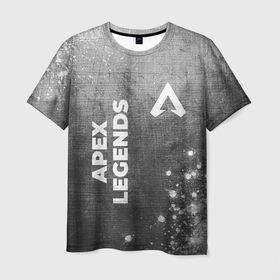 Мужская футболка 3D с принтом Apex Legends   grey gradient вертикально в городе Новоалтайск, 100% полиэфир | прямой крой, круглый вырез горловины, длина до линии бедер | 