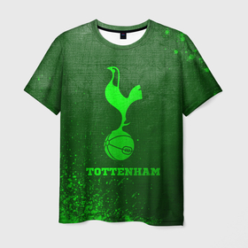 Мужская футболка 3D с принтом Tottenham   green gradient в Петрозаводске, 100% полиэфир | прямой крой, круглый вырез горловины, длина до линии бедер | Тематика изображения на принте: 
