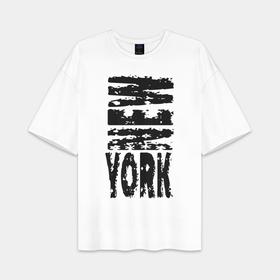 Женская футболка Oversize хлопок premium с принтом New York    USA в городе Новоалтайск,  |  | 