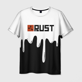 Мужская футболка 3D с принтом Rust краски в Ухте, 100% полиэфир | прямой крой, круглый вырез горловины, длина до линии бедер | 
