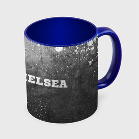 Кружка с полной запечаткой с принтом Chelsea   grey gradient по горизонтали в Петрозаводске, керамика | ёмкость 330 мл | Тематика изображения на принте: 