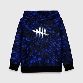 Детская толстовка 3D с принтом Dead by Daylight blue energy в городе Новоалтайск, 100% полиэстер | двухслойный капюшон со шнурком для регулировки, мягкие манжеты на рукавах и по низу толстовки, спереди карман-кенгуру с мягким внутренним слоем | 