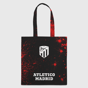 Шоппер 3D с принтом Atletico Madrid   red gradient по центру в городе Новоалтайск, 100% полиэстер | Плотность: 200 г/м2; Размер: 34×35 см; Высота лямок: 30 см | 