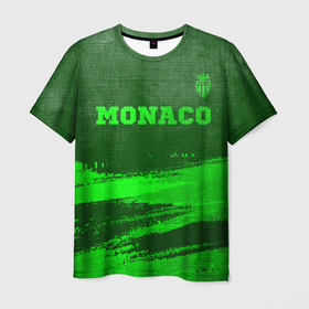 Мужская футболка 3D с принтом Monaco   green gradient посередине в Петрозаводске, 100% полиэфир | прямой крой, круглый вырез горловины, длина до линии бедер | 