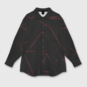 Женская рубашка oversize 3D с принтом Color red line в Ухте,  |  | 