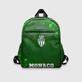Детский рюкзак 3D с принтом Monaco   green gradient по центру в Петрозаводске, 100% полиэстер | лямки с регулируемой длиной, сверху петелька, чтобы рюкзак можно было повесить на вешалку. Основное отделение закрывается на молнию, как и внешний карман. Внутри дополнительный карман. По бокам два дополнительных кармашка | 