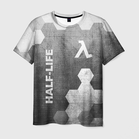 Мужская футболка 3D с принтом Half Life   grey gradient вертикально в городе Новоалтайск, 100% полиэфир | прямой крой, круглый вырез горловины, длина до линии бедер | Тематика изображения на принте: 