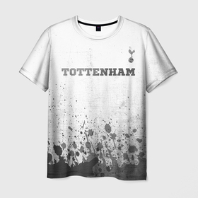 Мужская футболка 3D с принтом Tottenham   white gradient посередине в Петрозаводске, 100% полиэфир | прямой крой, круглый вырез горловины, длина до линии бедер | Тематика изображения на принте: 