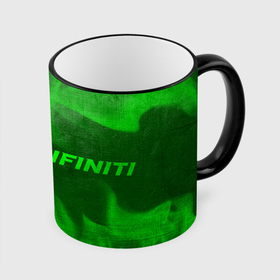 Кружка с полной запечаткой с принтом Infiniti   green gradient по горизонтали в Ухте, керамика | ёмкость 330 мл | Тематика изображения на принте: 