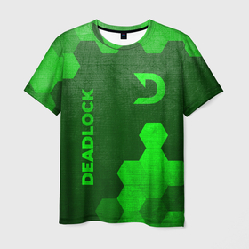 Мужская футболка 3D с принтом Deadlock   green gradient вертикально в городе Новоалтайск, 100% полиэфир | прямой крой, круглый вырез горловины, длина до линии бедер | 